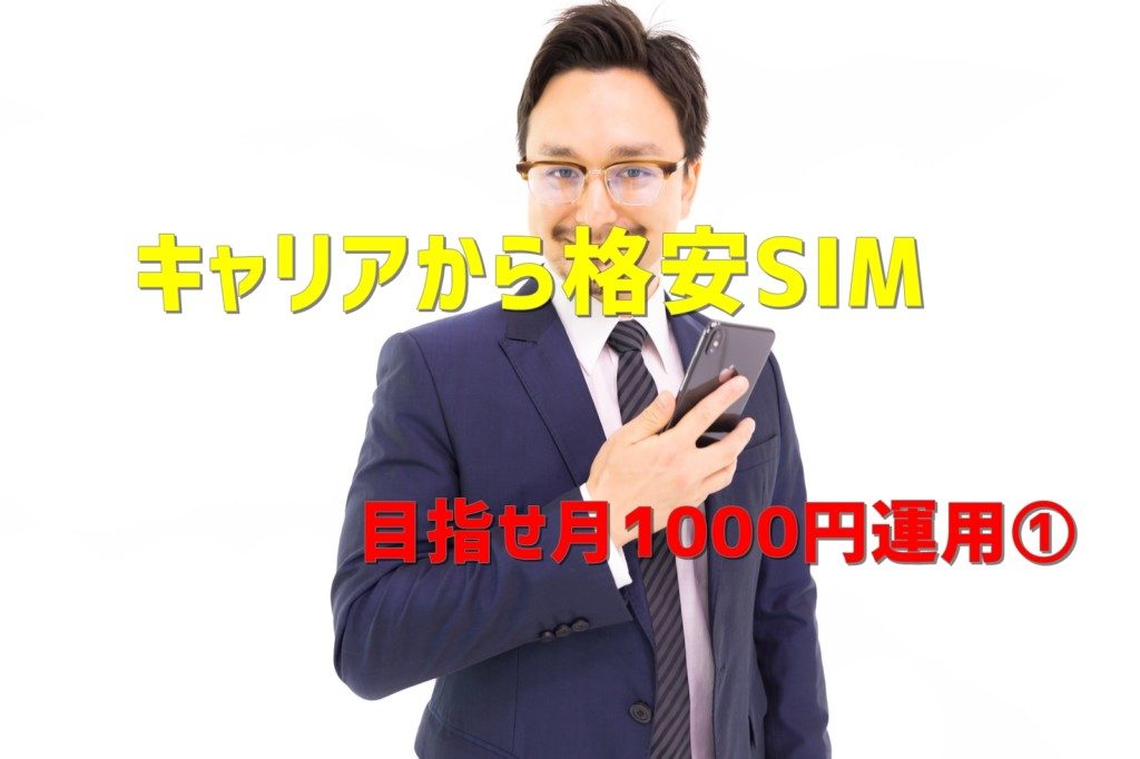 【格安SIM】キャリアから格安SIMに乗り換えて目指せ月1000円運用①～乗り換え準備～